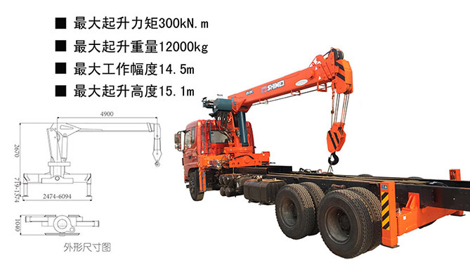 石煤QYS-12ⅢC四代直臂起重機參數介紹